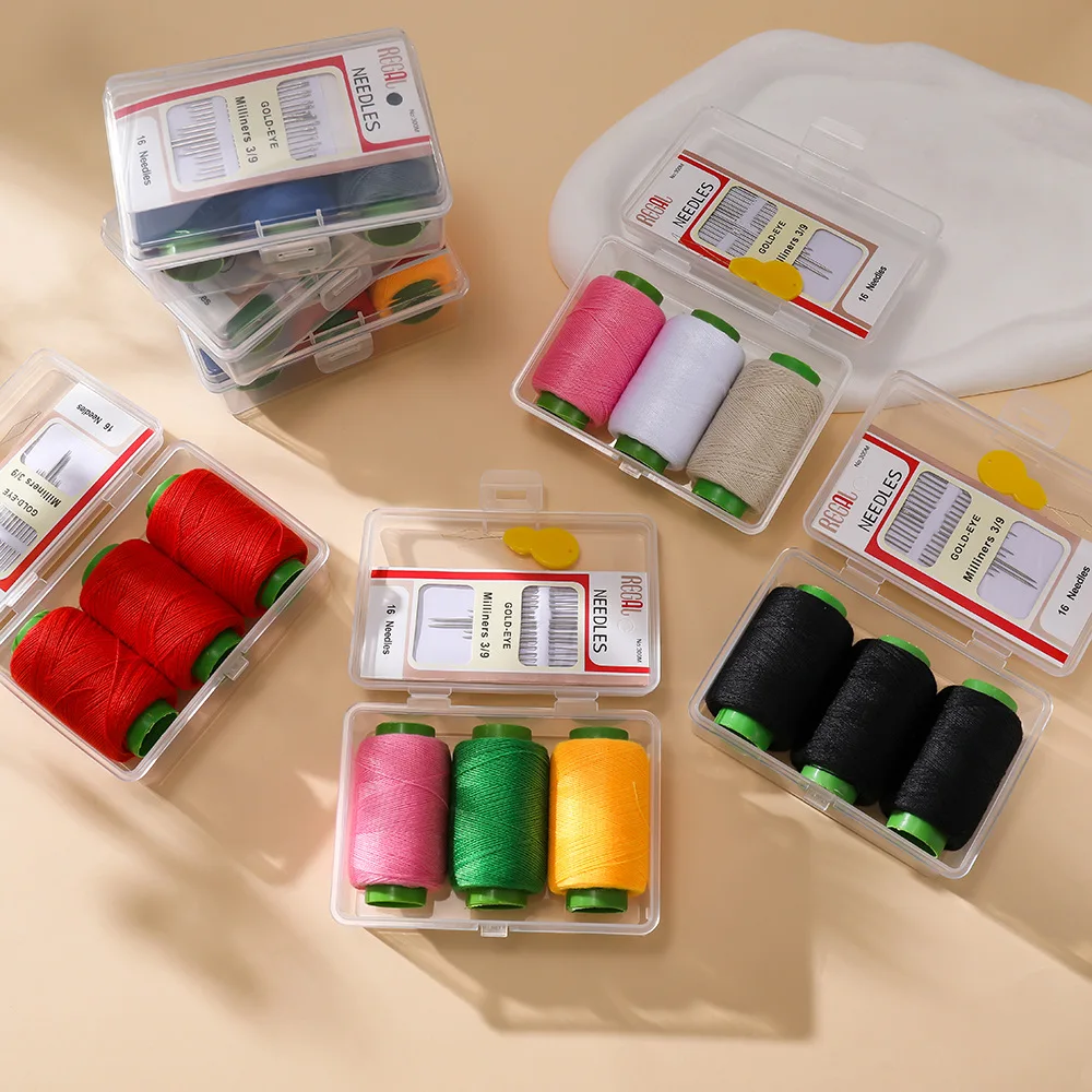 

Household Sewing Tool Set Portable Hand-made Sewing Thread with Needle and Lead Device Color Sewing Clothes Hand Sewing Thread