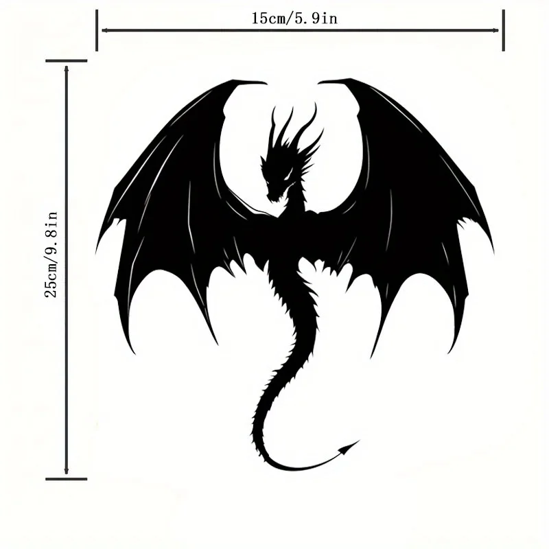 Vibrant Multi Color Dragon Vinyl Decal Self Adhesive Sticker for Car Bike Scooter Notebook Smooth Surface