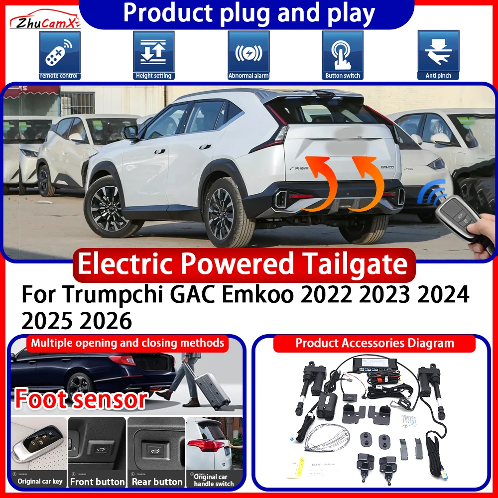 ZhuCamX Electric OEM Powered Tailgate for Trumpchi GAC Emkoo 2022 2023 2024 2025 2026 Anti Pinch Smart Intelligent Control Gate
