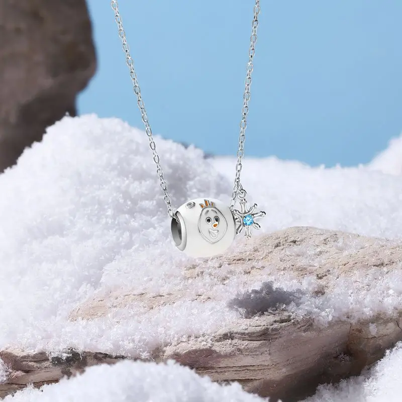 New Hasbro Elsa Olaf creative anime movie character clavicle chain holiday gift personalized high-end cartoon necklace wholesale