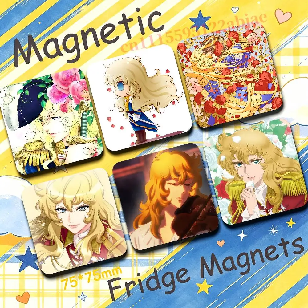 L-Lady Oscar T-The Rose of Versailles New PVC Fridge Magnet for Cartoon Refrigerator Decor For Child Magnetic Toy