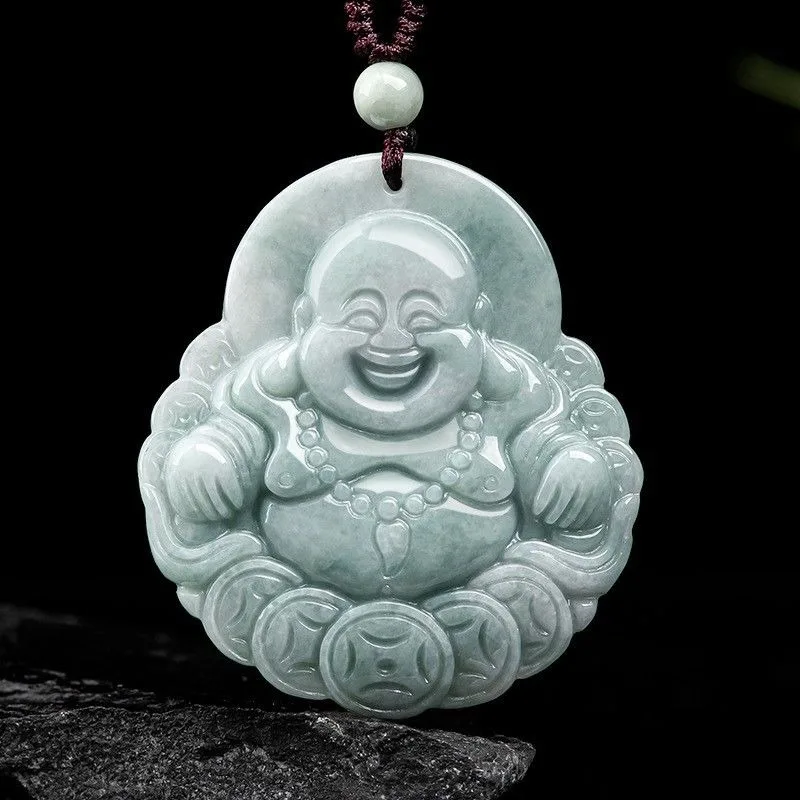 

Natural Money Smiling Buddha Glutinous Seed Pendant Fashion High-end Men's and Women's Pendant Jewelry