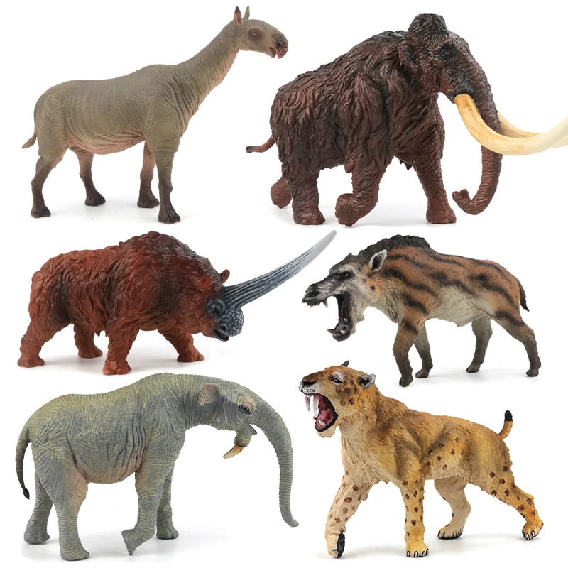 В наличии новая образовательная игрушка Canma Mammoth Machairodus Deinotherium Paraceratherium Daeodon доисторическая модель животного игрушка