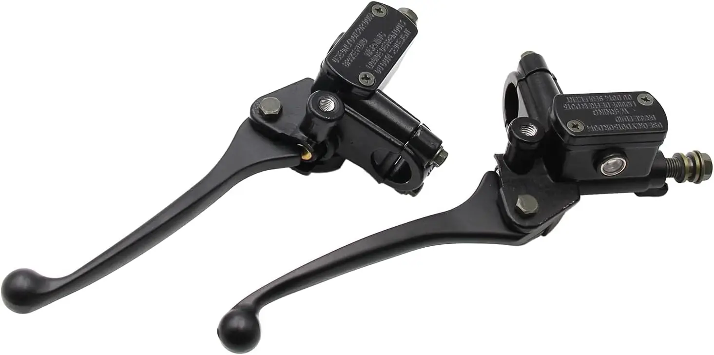 

22mm 7/8' Front Brake Master Cylinder Lever Pump with M8 Mirror Hole for GY6 50-250cc Scooter Moped ATV Quad Black (Left & Right