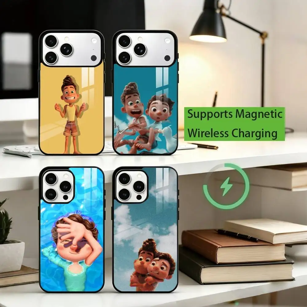 

C-Cute cartoons L-Luca Phone Case For iPhone17,16,15,14,13,12,11 Plus,Pro Compatible with magnetic wireless charging