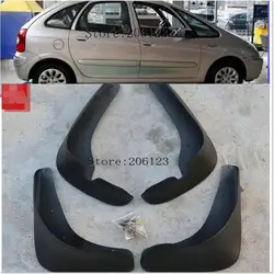 Set Molded Car Mud Flaps For Citroen Xsara Picasso 2000-2012 Mudflaps Splash Guards Mud Flap Mudguards Fender Front Rear 2011