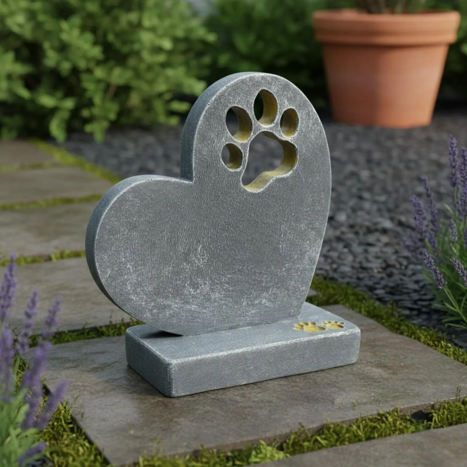 Dog Grave Marker Photo Tribute Resin Pet Memorial Statue Pet Memorial Stone Personalized Engraving