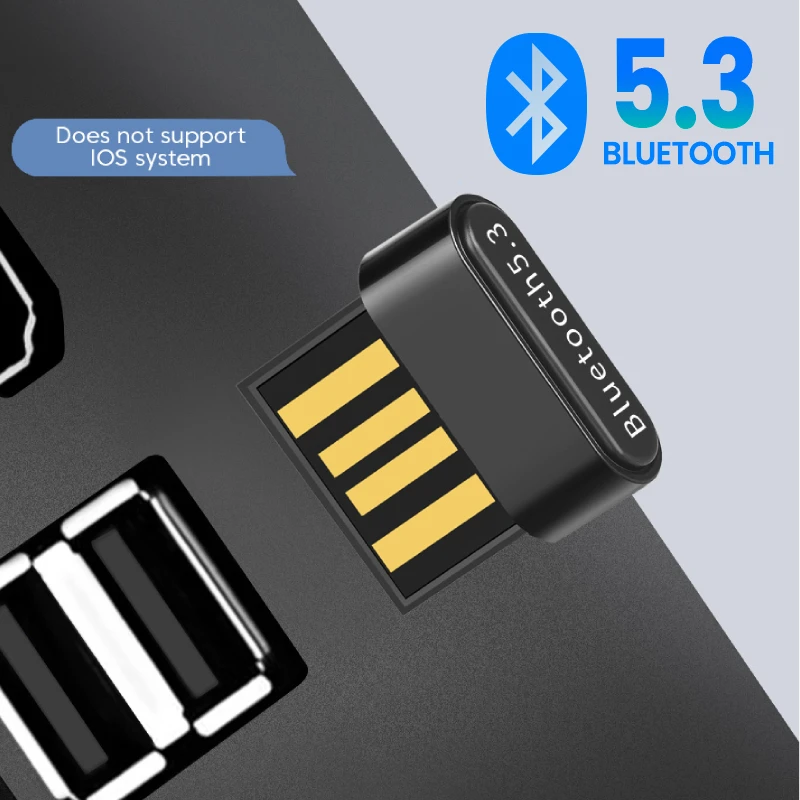 

USB Bluetooth 5.3 Adapter for PC Laptop Speaker Mouse Music Audio Wireless Bluetooth Transmitter BT5.0 Receiver Dongle Adaptador