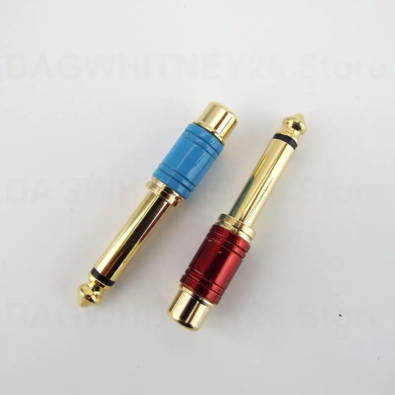 Gold Plated 6.5mm Jack Male Mono Plug to RCA Female Converter Audio Adapter Connector 6.35mm Socket 1/4