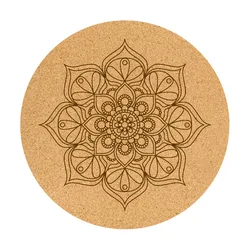 Cork Meditation Mat Natural Rubber Small Round Yoga Mat Meditation Meditation Mat Worship Buddha Mat Gym Mat Esteras Excercise