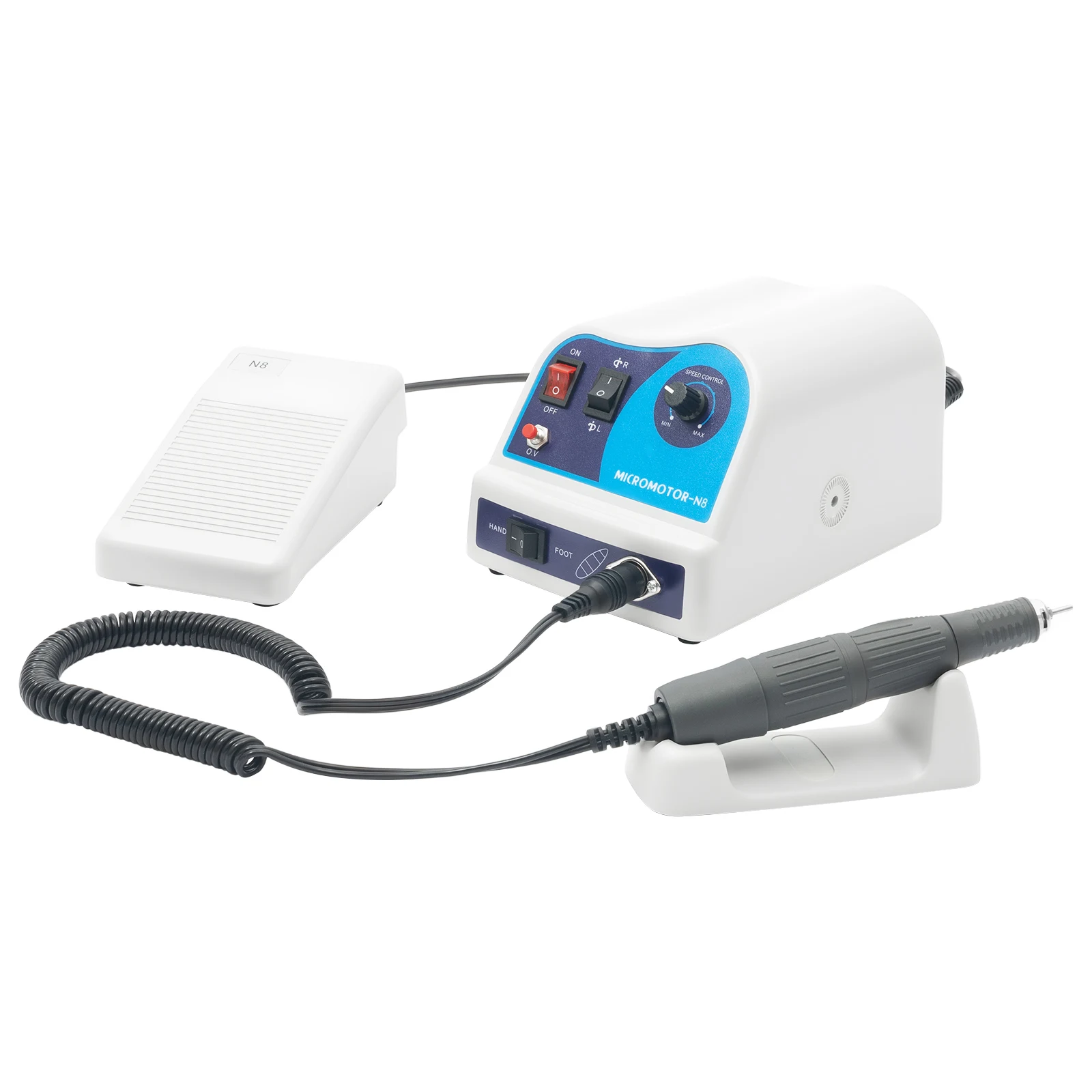 

Электрический полировальный блок для стоматологической лаборатории, 45000 об/мин с наконечником, стоматологический электрический шлифовальный станок N8, электрический микромотор