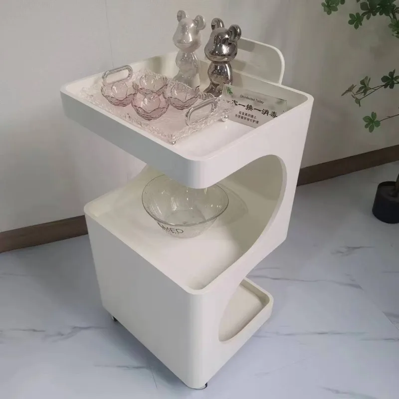 New cream color high-end simple professional tool cart club beauty salon multi-functional fashion spray paint rack