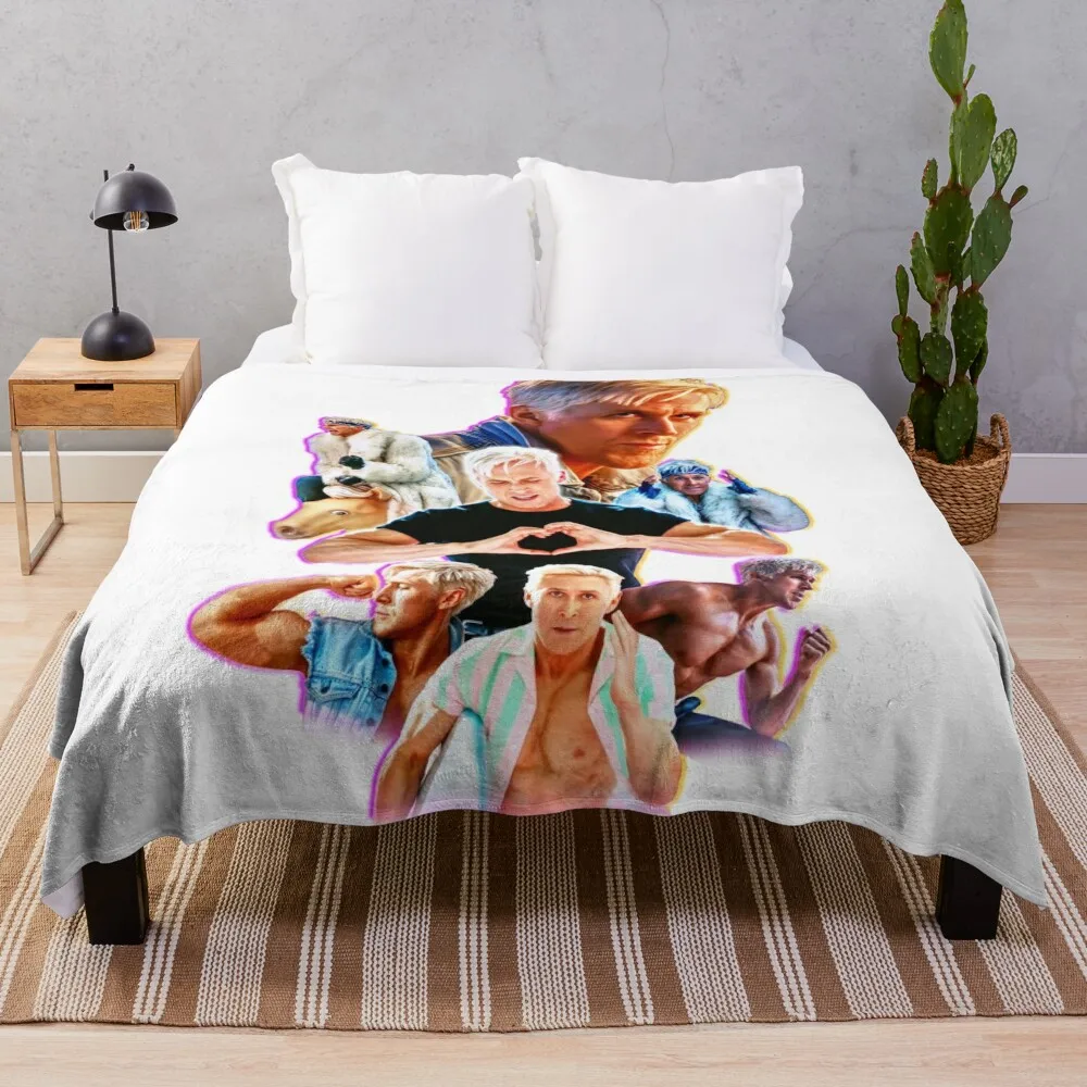 Ryan Gosling Kenergy T-Shirt Throw Blanket Weighted Thermal Decorative Throw anime Blankets