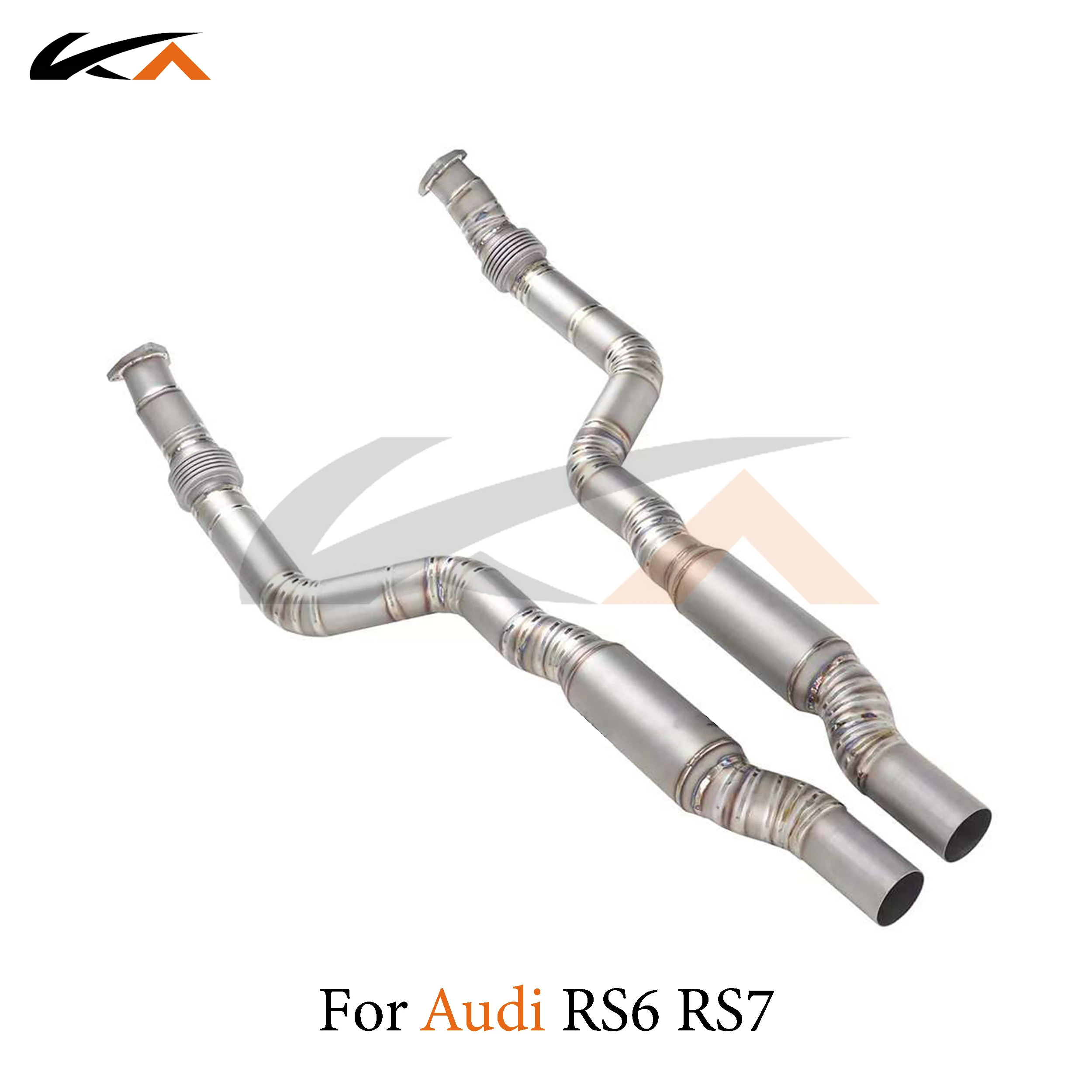 

KA Tuning exhaust system parts titanium alloy front pipe for Audi RS6 RS7 C7 C7.5 4.0T pipe performance bellows resonator