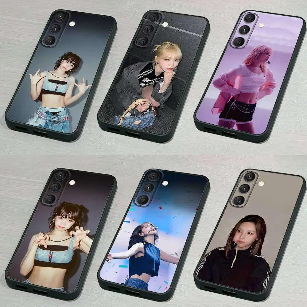 

K-Kim Singer C-Chaewon Phone Case For Samsung S 25,24,23,22,30,21,10,9,Ultra,Plus,Lite,FE,4,5G Black Soft Case