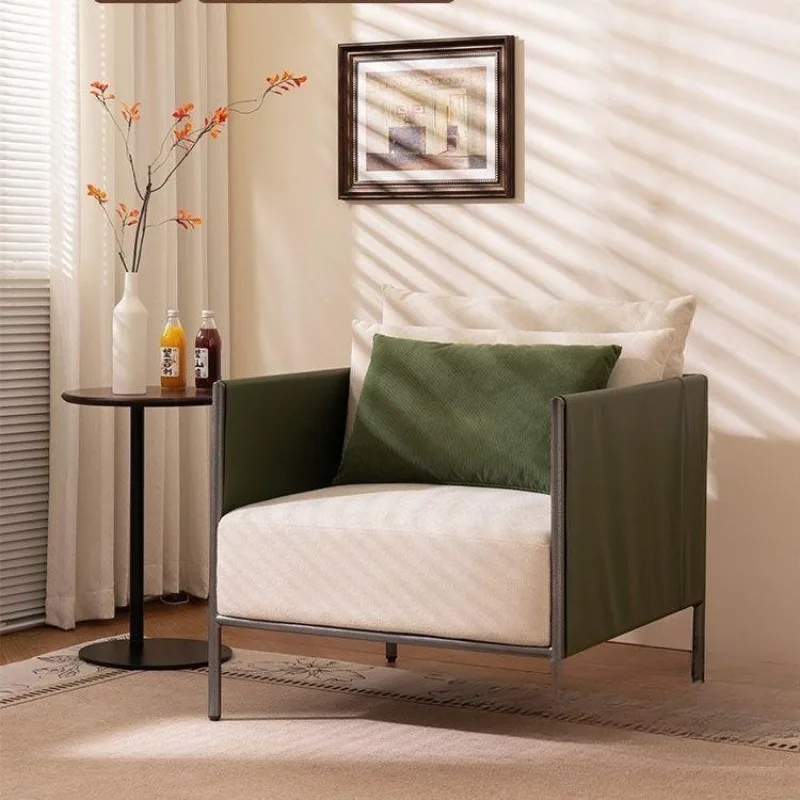 Modern simple single sofa, leisure chair, Nordic light luxury living room leisure sofa chair