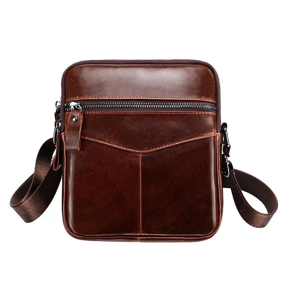 Man Square Bag Men's Chest Bags New Style Shoulder Bags Casual Crossbody Shoulder Bags Trendy Men's Leather Crossbody Bags