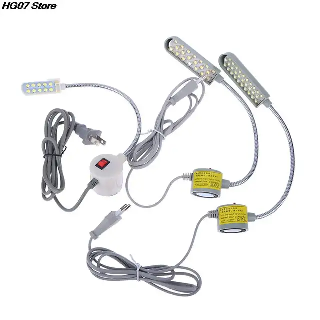 Lampe à Col de Cygne Flexible et Réglable pour Machine à Coudre, Lampes Industrielles avec Base Magnétique pour Établi, 10/20/30 LED, 360 1