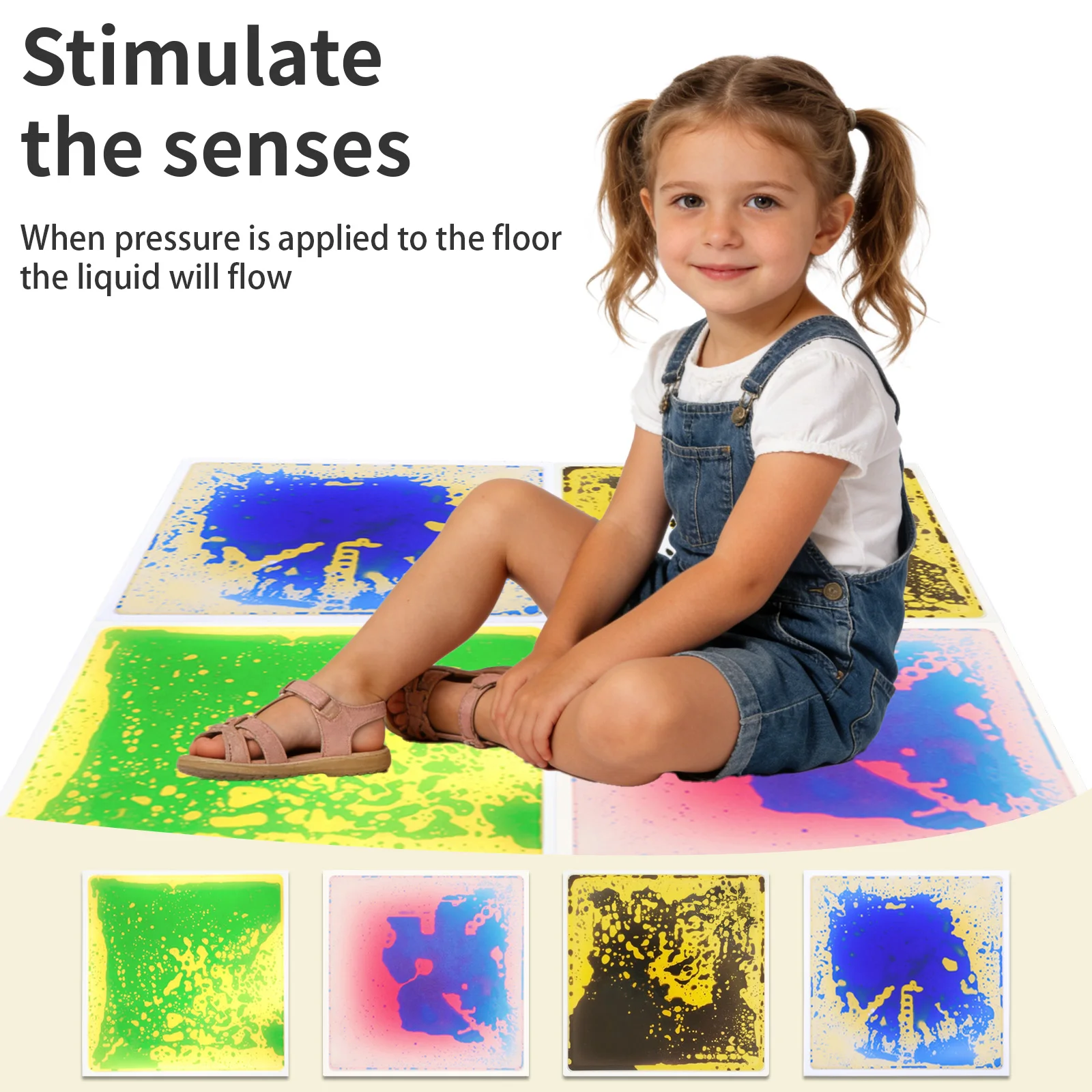 Piastrelle per autismo da 4 pezzi per bambini, stanza sensoriale, tappetini calmanti, piastrelle per calcare le esigenze sensoriali
