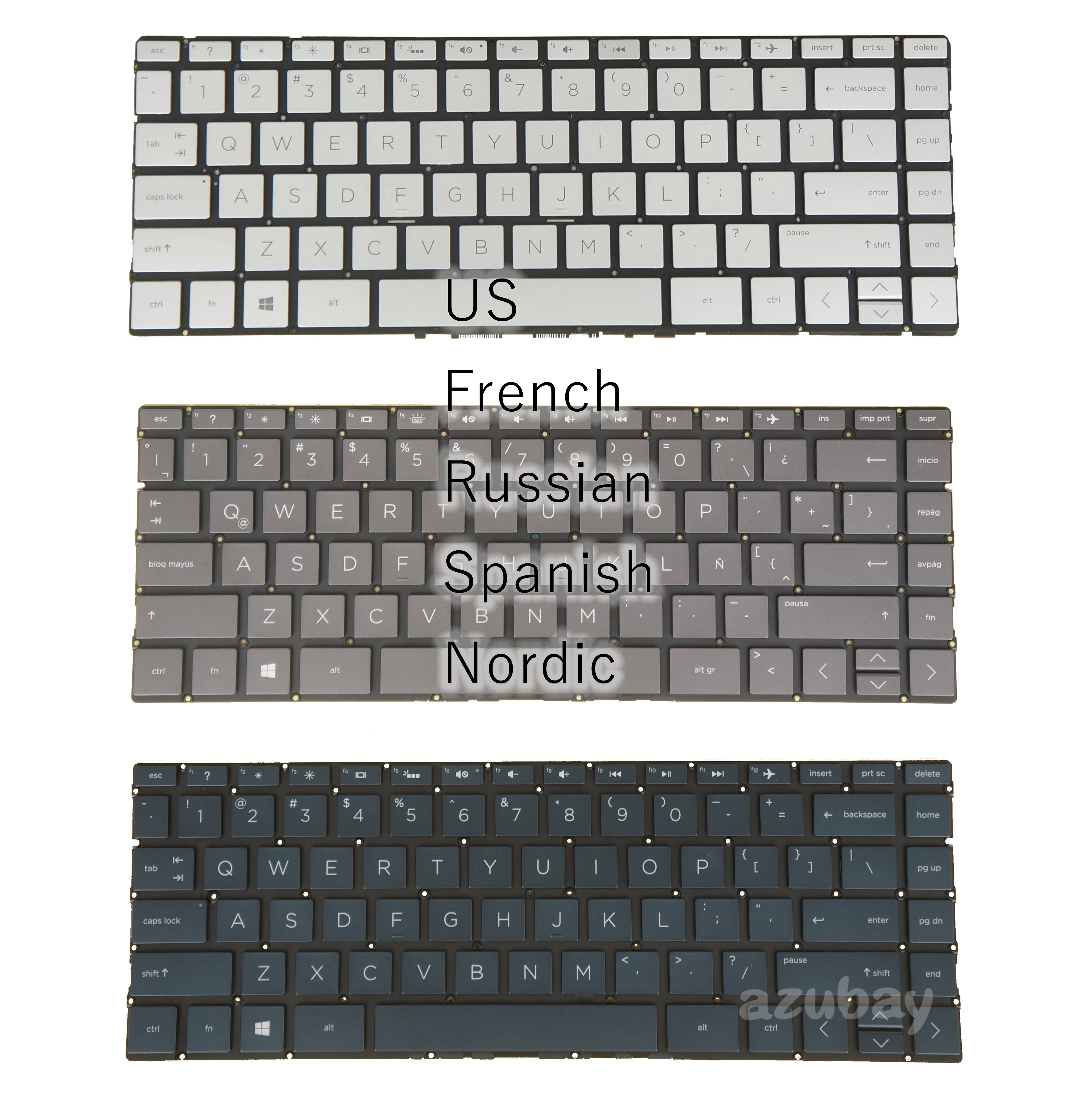 US FR RU LA SP NE SD Keyboard For HP L12733- 001 B31 051 251 161 071 DH1, L12734-071 001, L30311-001, NSK-XBABW HPM17K6 Backlit