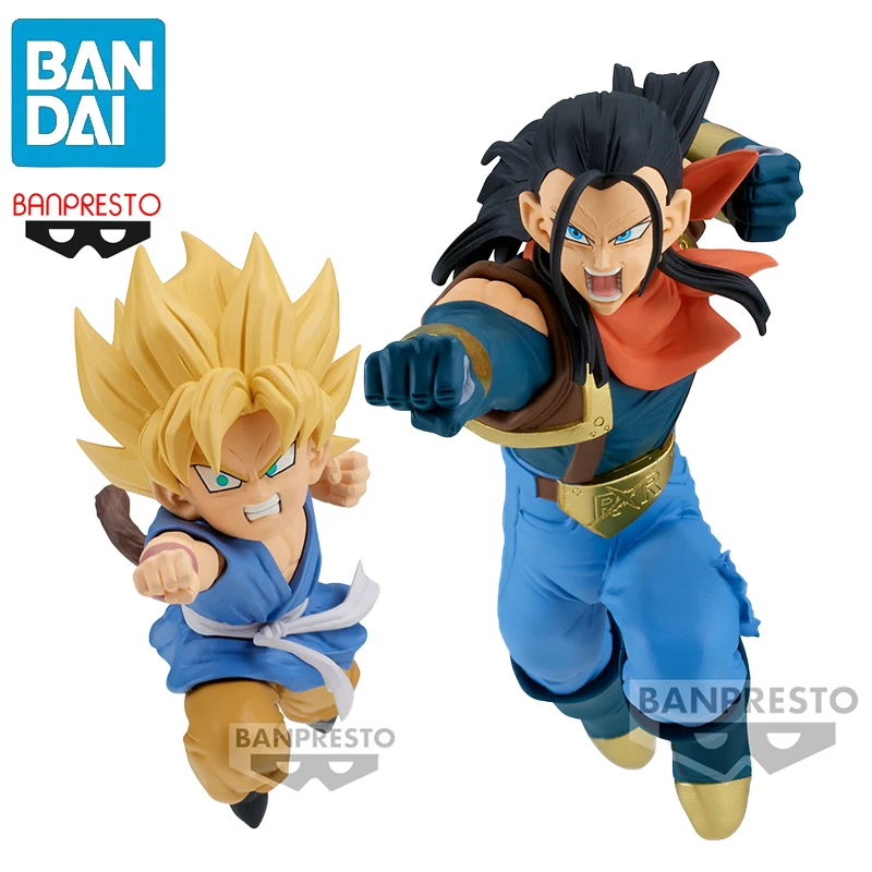 In Stock BANPRESTO MATCH MAKERS Dragon Ball GT Super Saiya Son Goku SUPER 17 PVC Anime Action Figures Model Collection Toy