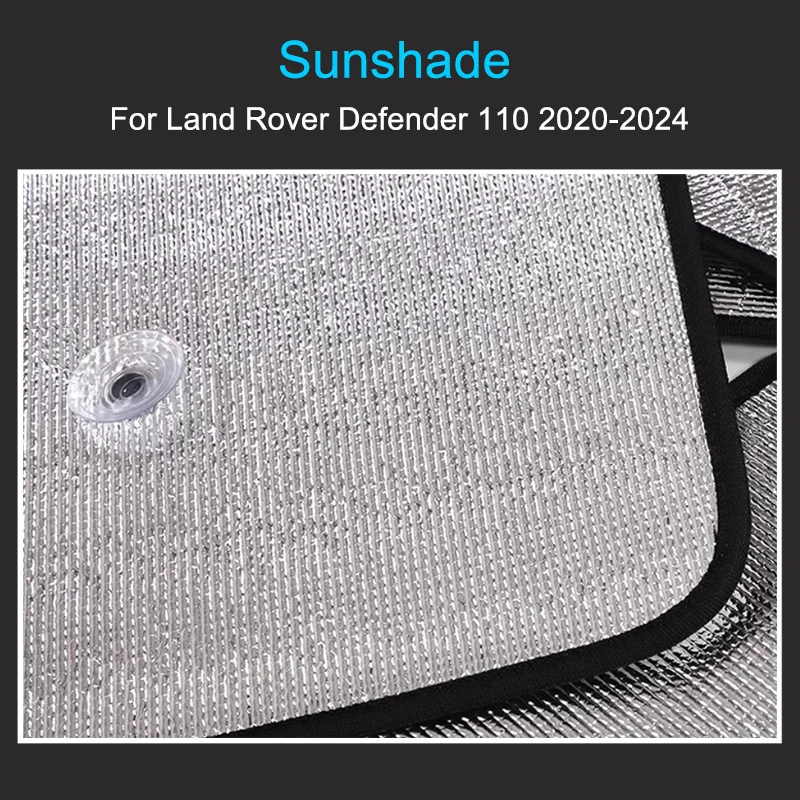 Sunshade for Land Rover Defender 110 2020-2024 Front windshield shading and insulation pad