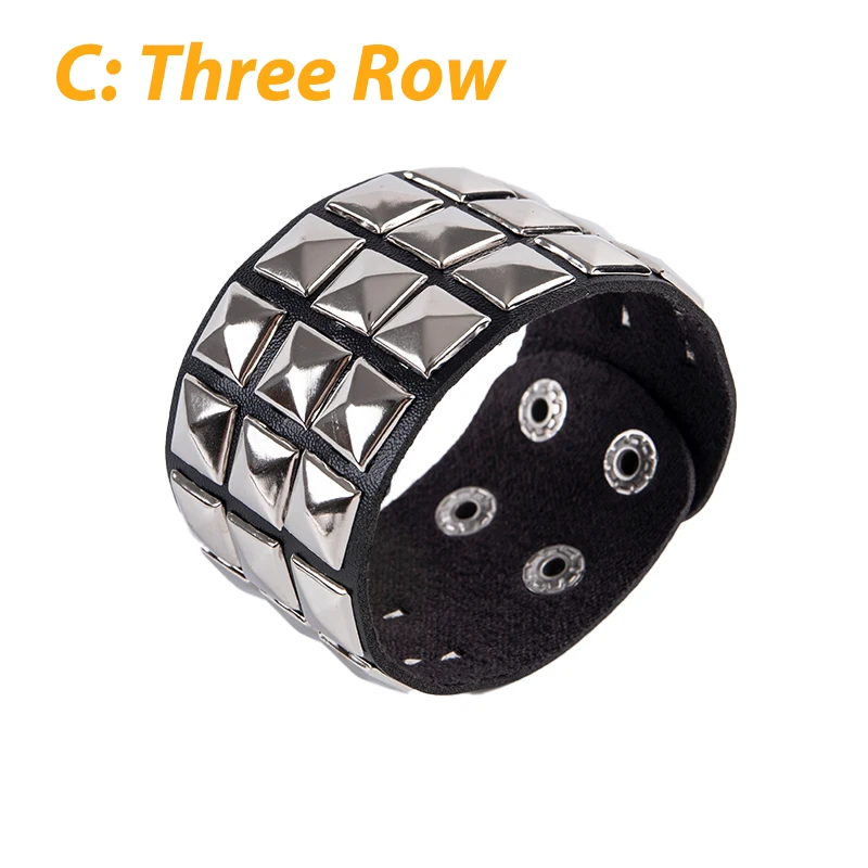 Unisex Unique Rivet Stud Wide Cuff Punk Gothic Rock Bangle