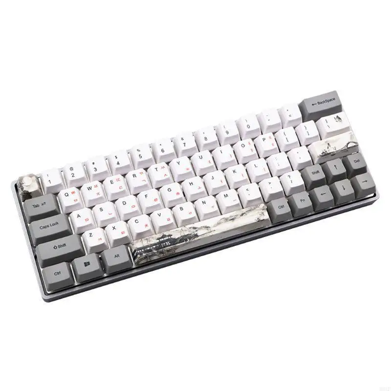 

B0KF 73Keys Set OEM Profile Keycaps PBT Dye Sublimation for Cherry MX Switches