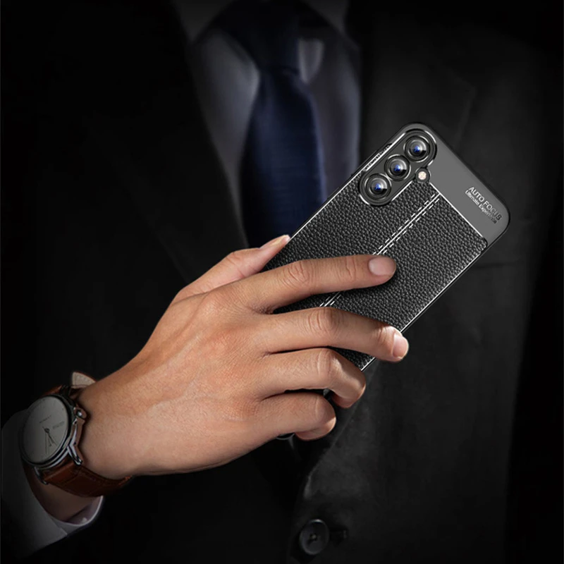 For Samsung A35 Case Cover Samsung Galaxy A35 5G New Capas Phone Bumper Back Shockproof TPU Soft Leather For Fundas Samsung A35