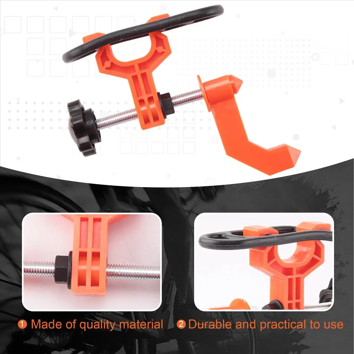 

[AD12] Мини-стенд для центровки колес велосипеда, инструменты для регулировки ободов, инструменты для ремонта колес MTB, аксессуары для велосипедов, оранжевый