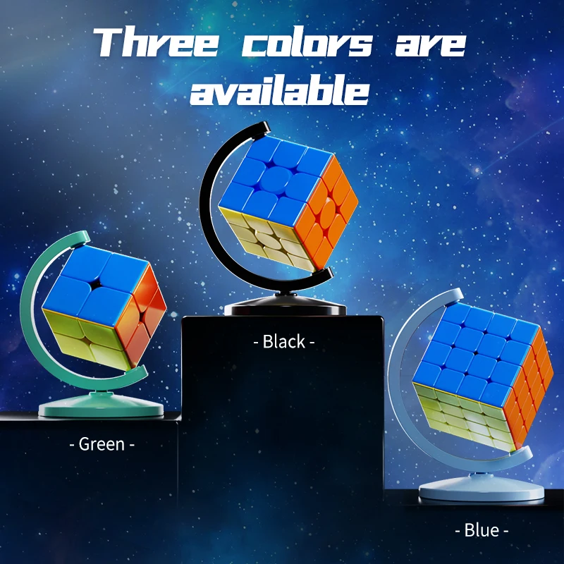 [CubeFun] MOYU Globe Magic Cube ยืน 2x2 3x3 4x4 5x5 สติกเกอร์วงเล็บปริศนาสีฐานพลาสติกผู้ถือของเล่นสําหรับของขวัญเด็ก