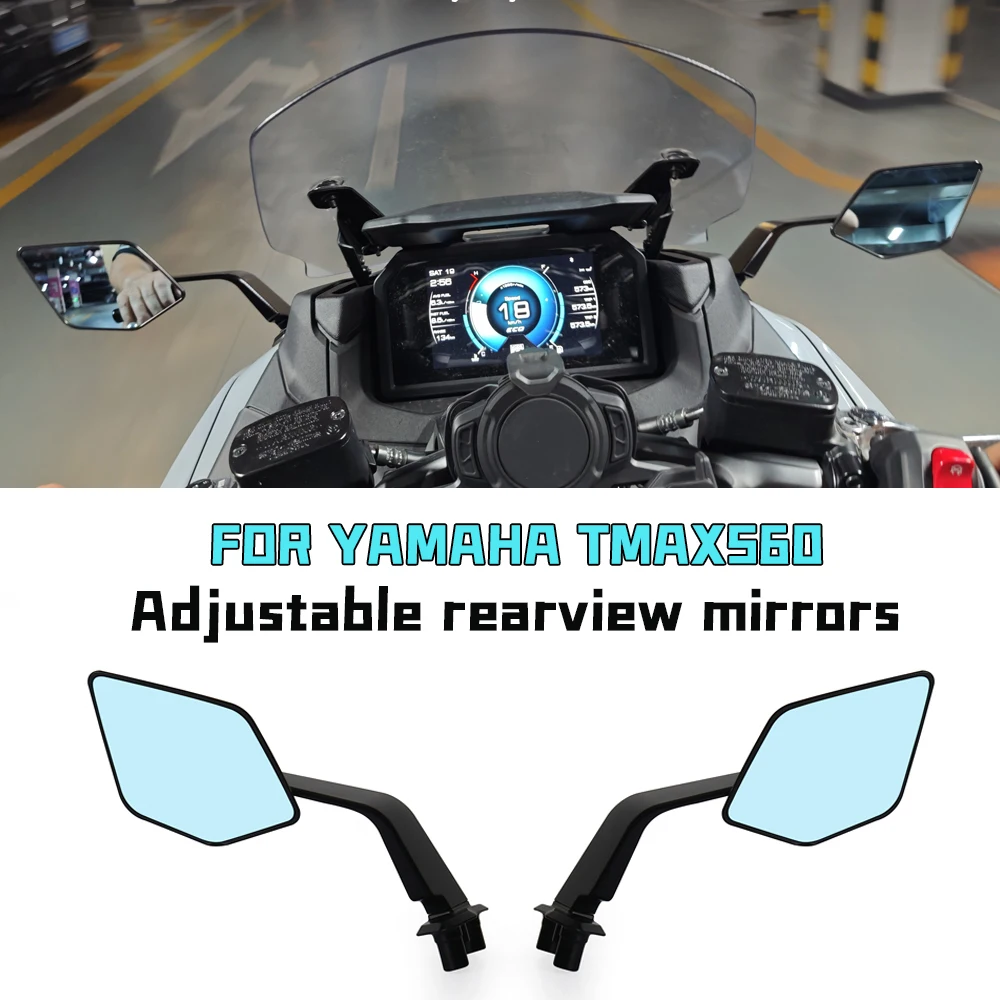 FOR Yamaha TMAX560 Motorcycle 2nd generation rearview mirror rizoma same fixed wind wing reversing mirror