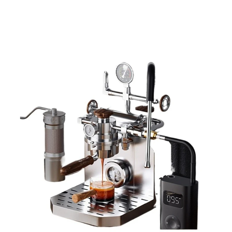 

Pneumatic coffee machine Manual variable pressure Small stainless steel