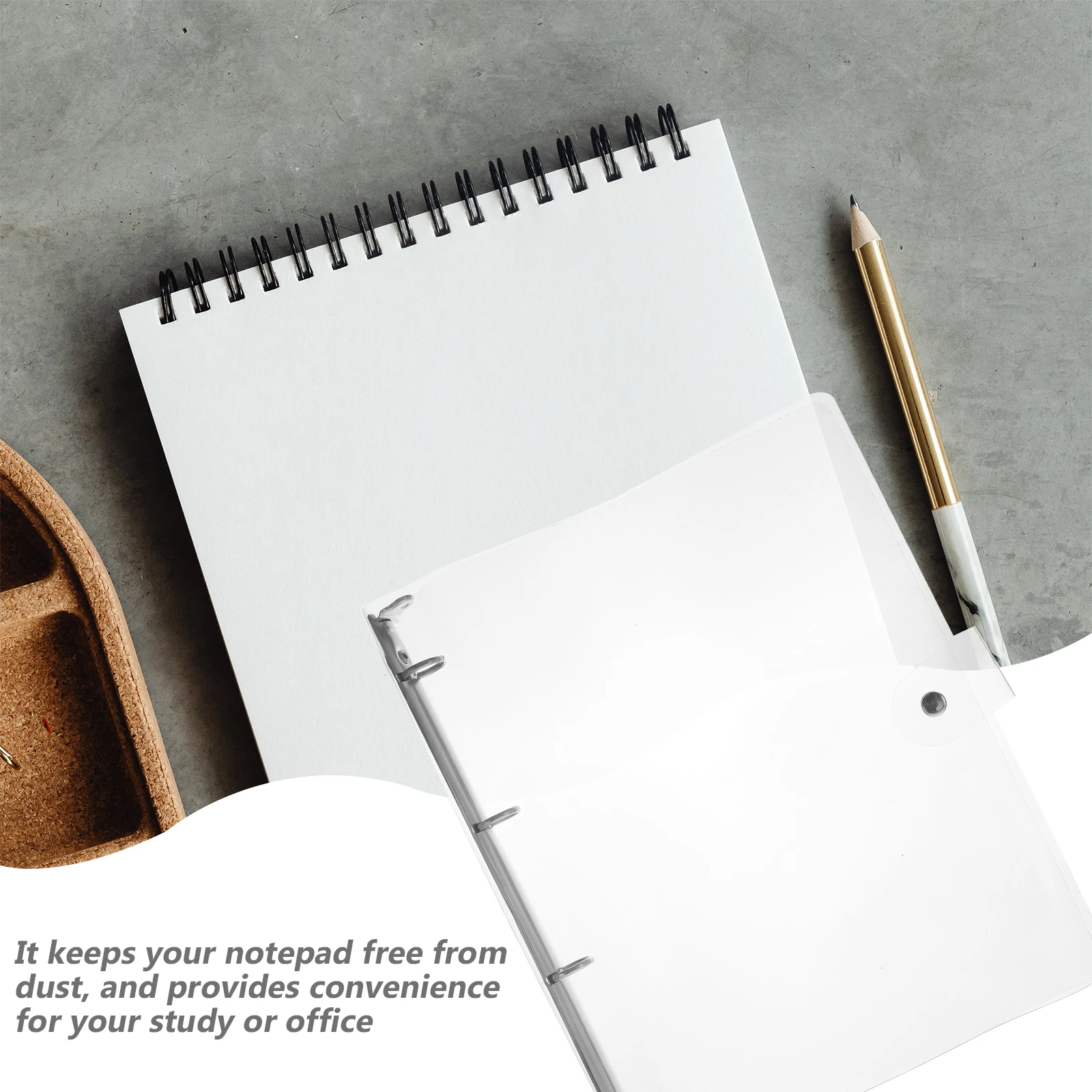 

Transparent Hand Account Cover Clear A4 Binder Shell For Scrapbook Notepad Case Loose-Leaf Ring Planner Office School Supplies