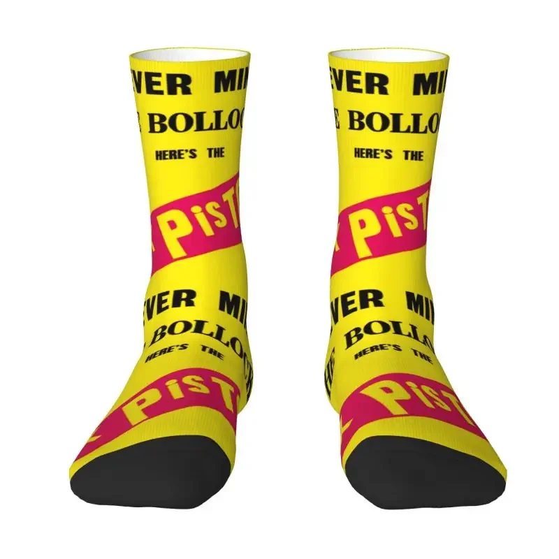 

Funny Print Sex Guns Socks for Women Men Stretch Summer Novelty Street Style Crazy Heavy Metal Rock Roll Band Crew Socks