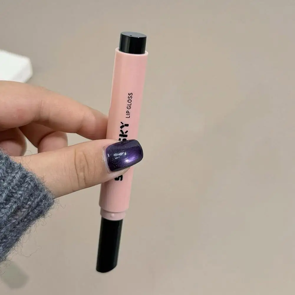 ベルベット光沢のある口紅ノンスティックカップ韓国ブラウンリップグロス汚れ防止長期持続ウォーターライトスモーキーグレーバイオレット口紅1個