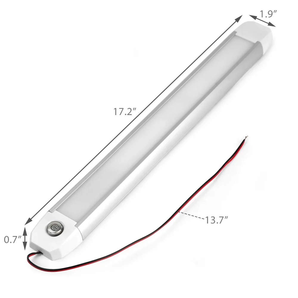 Touch RV LED Bar Lights, Car Interior Led Light Bar Cabinet Light 17 Inch 12V With Touch On/Off For RV Van Truck Boat Caravan