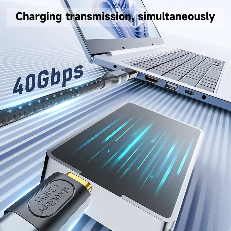 090F USB C ذكر إلى محول الإناث 240W توصيل الطاقة ، النوع C الموصل النوع C محول USB C ذكر إلى موسع الإناث