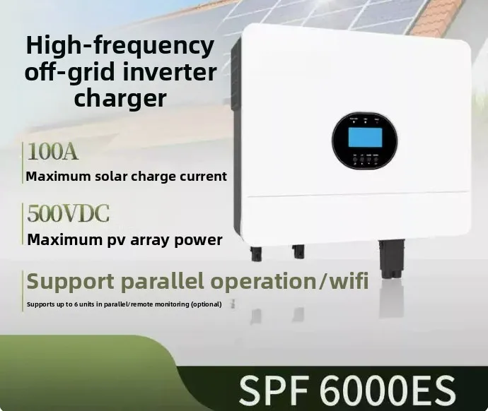 6KW 5KW Off Grid Hybrid Solar Inverter Pure Sine Wave for Home Energy Storage