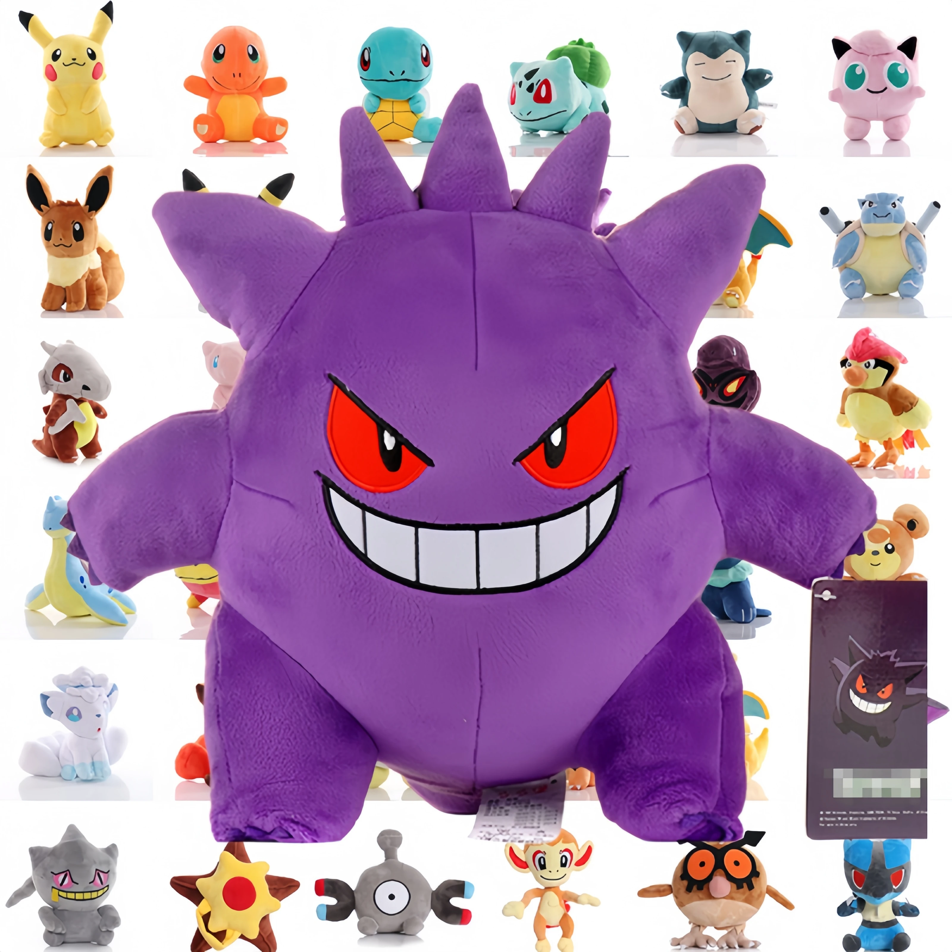 Pokemon Plush Toy Pikachu Rowlet Charizard Abra Pidgey Drowzee Fennekin Gible Wooper Marshtomp SquirtlSoft Stuffed Doll Kid Gift