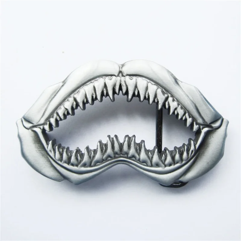 Vintage Sculpting Shark Teeth Belt Buckle Gurtelschnalle Boucle de ceinture BK-WT017 Free Shipping