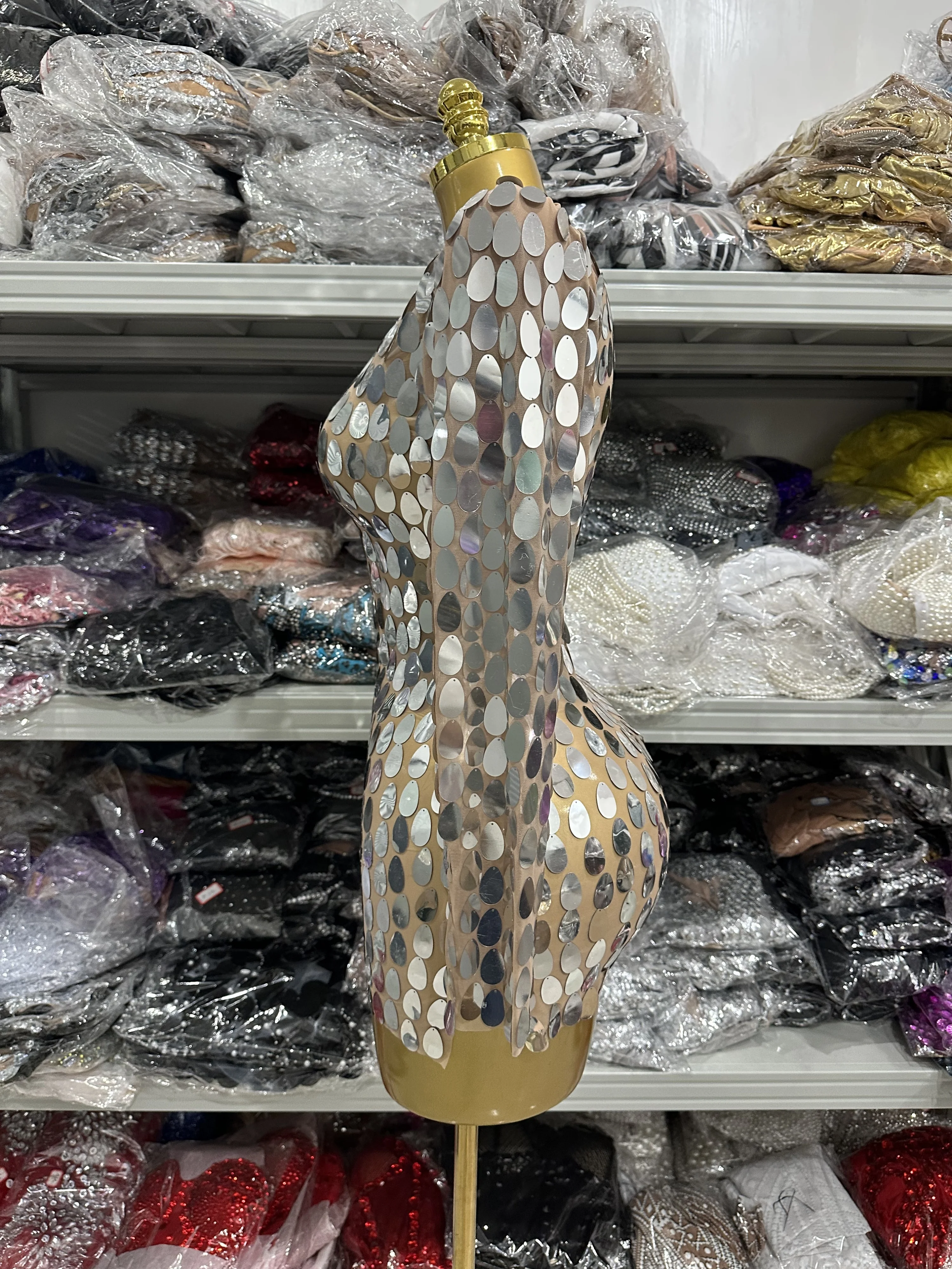 Sparkly Zilveren Lovertjes Vrouwen Lange Mouw Sexy Bodycon Mini Jurk Vieren Bar Zanger Prestaties Kostuum Stadium Slijtage