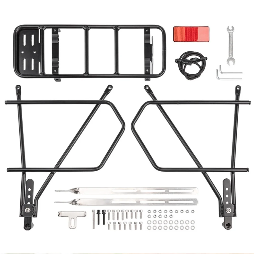 

Touring Bike Rear Rack For Mountain Road Bicycle Seat Post Cargo Carrier Supports Heavy Load With Secure Design