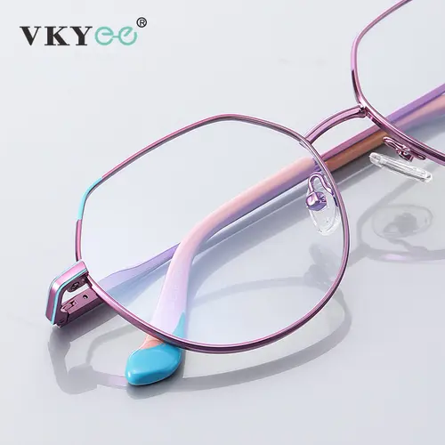 Imagen 2 del producto VKYEE, gafas de lectura fotocromáticas antiluz azul geométricas para mujer, gafas ópticas graduadas para miopía e hipermetropía PFD3013