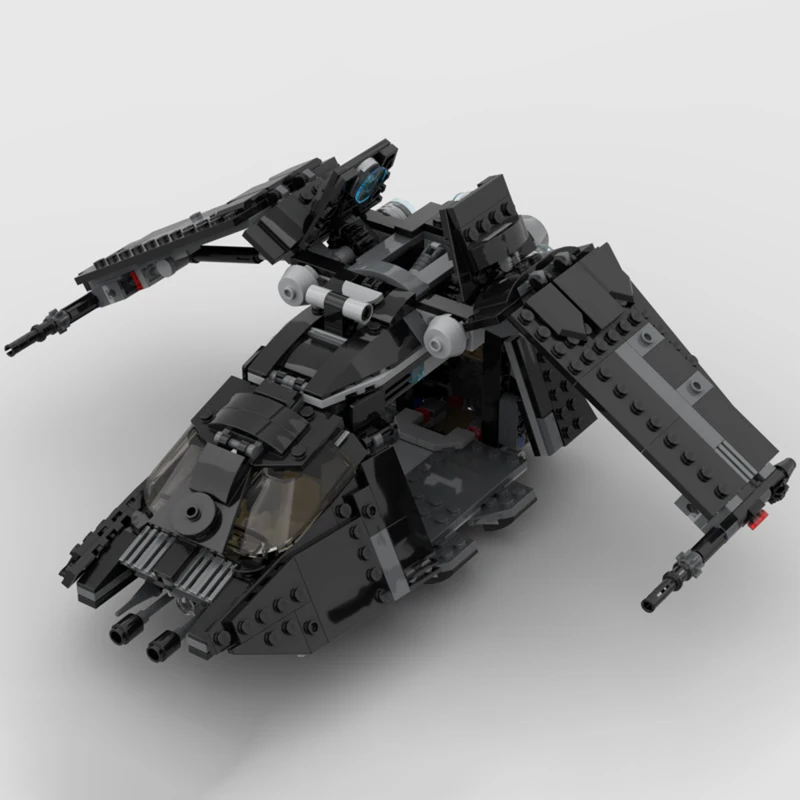 819PCS Sci Fi Dark Tone Space Transport Shuttle MOC Aircraft Building Blocks Model DIY Assembly Toy For Collection Birthday Gift