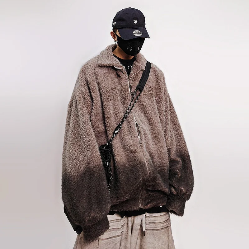 LUZHEN 2025 موضة الشتاء التدرج مطبوعة فضفاضة معطف غير رسمي الرجال العصرية وسيم الشارع عالية الجودة نحى سترة JY5393 #2