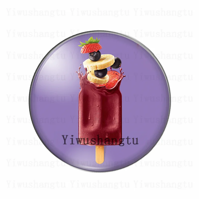 جديد لذيذ الشوكولاته وآيس كريم 12 مللي متر/20 مللي متر/25 مللي متر/30 مللي متر صورة مستديرة الزجاج كابوشون التجريبي ظهر مسطح صنع النتائج #4