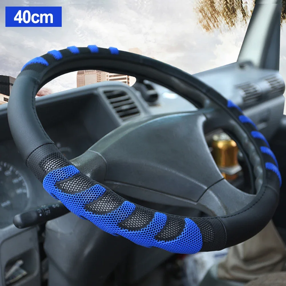 

Leather and Rubber Steering Wheel Cover for Truck Anti Slip Design for Improved Vehicle Safety and Direct Installation Benefits