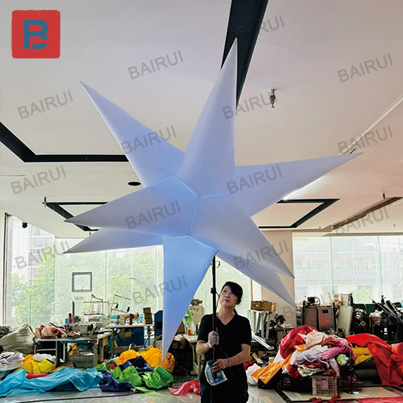 Aufblasbarer Explosionsstern mit Gebläse, quadratisches Einkaufszentrum im Freien, großformatige Eventbeleuchtung, Dekoration, Parade-Dekoration, Requisite