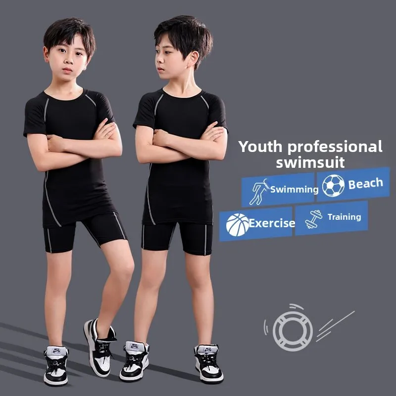 مجموعة ملابس السباحة الأصلية الواقية من الشمس للأولاد، ملابس سباحة مقسمة للأطفال #1